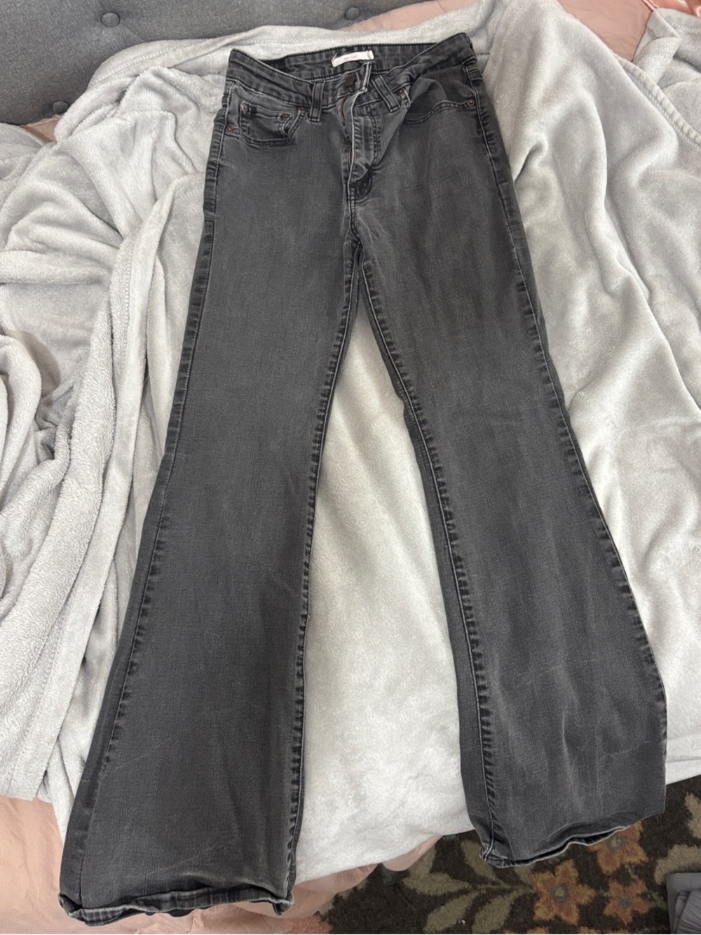 Old Navy Charcoal Gray Flared Jeans - High Rise